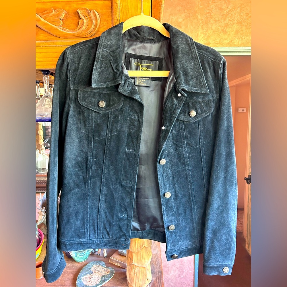 Vintage Black Suede Jacket